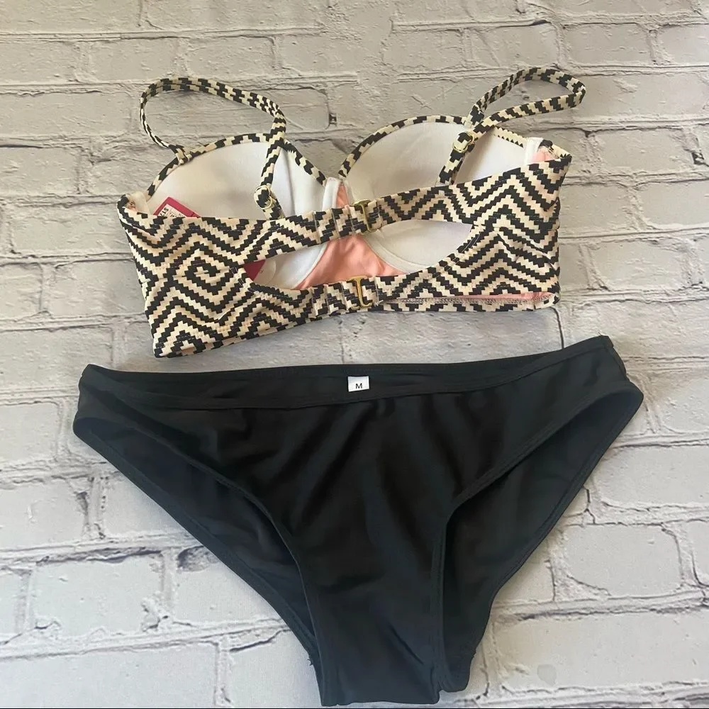 Xhiliration Printed Push Up Bikini 2pc Set NWT Medium